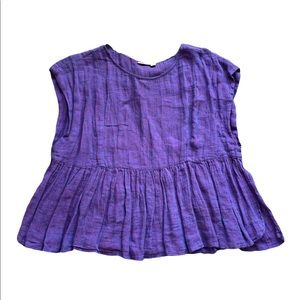 Anthropologie linen babydoll shirt